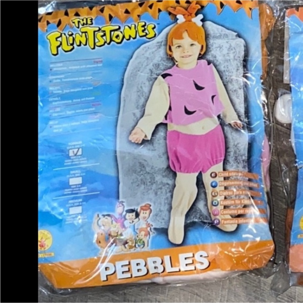 Authentic The Flintstones Pebbles toddler costume sz 2-4